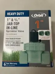 New Orbit Sprinkler System 1" & 3/4''Jar Top In-Line Sprinkler Valve 57465