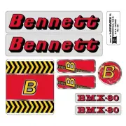 Bennett - BMX-80 RED decal set - old school bmx