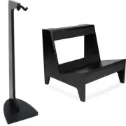 Gator Frameworks Elite Series Guitar Hanging Stand and Small Amp Stand - Black