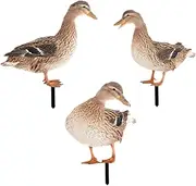 JOINPAYA 3Pcs Lifelike Duck Garden Stake Decor Realistic Outdoor Art Durable Statues for Garden Layout for Lawn Decoration and Home Outdoor Space