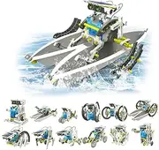 14-in-1 Solar Robot Kit, Solar Robot Toy, 14-in-1 STEM Experiments, Construction Toy Construction Kit, Cool Idea Gift Boy, Gifts for Boys from 8+ Years, Solar Energy Powered