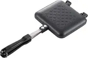 YOSHIKAWA Hot Sandwich Maker - SJ2408 - Black - Non-Stick - 13.8 x 5.9 x 1.3 inches