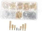 Motherboard Screws Brass Standoffs Kit Hex Standoffs 180pcs Assortment Set Stainless Steel Nuts PCB Standoffs for Electronics Repair