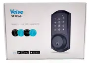 Veise VE-06 Matte Black Smart Lock Keyless Entry Door with Handles