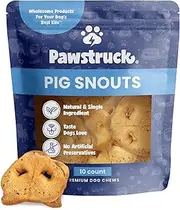 Pig Snouts for Dogs, Bulk Dog Dental Treats & Natural Pork Dog Chews, Made in USA, American Made