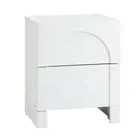 NNEED Bedside Table 2 Drawers Side Table White