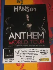HANSON - 2014 ANTHEM AUSTRALIAN TOUR - PROMO TOUR POSTER