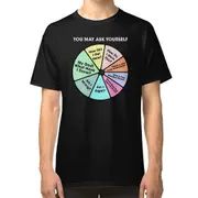 80's Music Retro Lyrics - You May Ask Yourself Pie Chart T-shirt