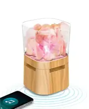 Vie Oli Himalayan Salt Lamp W/ Wireless Speaker multi colors light Bluetooth New