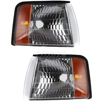New Set Of Two Corner Lamp Lens and Housing For 1997-1999 Cadillac DeVille