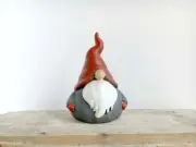 Latex mold for concrete, plaster, resin and more, Gnome/nordic tomte nisse (L)