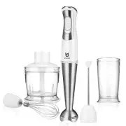 Immersion Hand Blender, 5-in-1 8-Speed Stick Blender with 500ml Food Grinder,