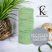 3MM 3ply macrame cord GREEN APPLE 3 Strand Twist Cotton Rope Yarn Melbourne