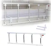 Foldable Bed Side Guard,Folding Bed Rail,Bed Rails for Seniors Adjustable Support Handle Collapsible Half Handicap Railings Portable Adjustable Rails,120 * 40cm/47.24 * 15.74in