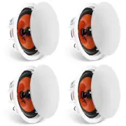 VEVOR 4 PCs 8 Inch in Ceiling Speakers, 100-Watts, Flush Mount Ceiling & in-Wall