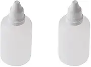 10PCS 100ML White Plastic Empty Refillable Portable Squeezable Dropper Bottle Cosmetic Makeup Packaging Essential Oil Container Saline Paint Solvents Eye Liquid Vial with Screw Lid and Plug (100ML)