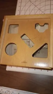 Wooden Oak Sorting Box Of Blocks