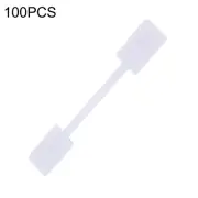 100x White Square Head Price Label Tags with Hanging String Jewelry Stationery k