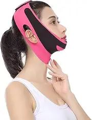 Face Lifting Belt Elastic Face Slimming Bandage V Line Face Shaper Women Chin Cheek Lift Up Belt Facial Anti Wrinkle Strap Face Care Slim Tools (Color : Pink)