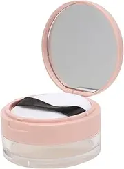 3pcs Mirror Powder Container Make- up Loose Powder Holder Reusable Container Cosmetic Travel Containers Makeup Powder Puffs Cosmetic Jars Powder Puff Case Makeup Case FOMIYES