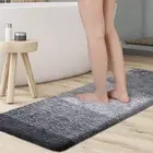 KMAT Long Bathroom Rugs Microfiber Bath Mat 59"(W) x 20"(L),Luxury Soft Shagg...