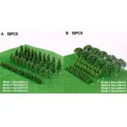 50PCS Miniature Trees Model Train Railroad Wargame Scenery Landscape-Scale