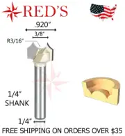 Tideway Carbide PRO LC09030604 3/8" Dragon Ball Bit 1/4" shank router bit