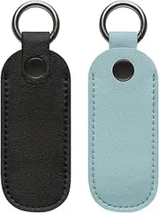 2 Pieces Portable USB Flash Drive Case, Flashs Drive Holder Case With keys ring Attachment, Anti-Lost Pu Leather Flash Drive Holder, Travel Data Stick Shuttle Carry Case Storage, For Commuting, Outing