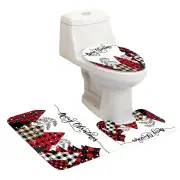 NNETM Jolly Tree-Themed Bathroom Ensemble: 4-Piece Festive Christmas Delight