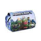 Kids Minecraft Large Capacity Pencil Case Double Sided Pouch Box Back to School