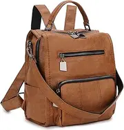 Backpack Purse for Women, RAVUO Fashion Leather Handbags Designer Convertible Satchel Ladies Shoulder Bag 3 Ways to Carry