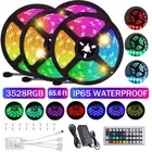 65FT Flexible 3528 RGB LED SMD Strip Light Remote Fairy Lights Room TV Party Bar