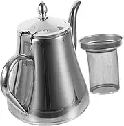 GREENADSCAPE Stainless Steel Teapot with Infuser Kettle for Stovetop Use for Loose Tea Flower Tea Design with Smooth Pour Spout for Home Restaurant Use