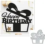 Happy Birthday Letter Metal Die Cuts,Birthday Party Bow Gift Box Cutting Dies Cut Stencils DIY Scrapbooking Decorative Embossing Paper Scrapbooking Card Making