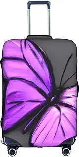 [FSCEV] Purple Butterflies Trolley Suitcase Protective Cover Business Travel Luggage Protector Fashion 18-32 Inches, White, XL