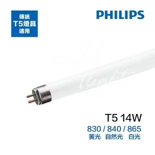 划得來燈飾 飛利浦 PHILIPS T5 14W 865 CN 白光 6500K 中製 TL5 節能省電螢光