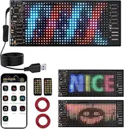 KUK LED Lights for Car - 2PCS Programmable LED Matrix Display, 6.8 x 2.8in, Flexible Lights for Windows,Light for Car and Entertainment Venues