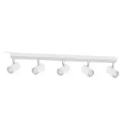 Plug in Track Lighting, LED Track Light Kit, White 5-Light Large 5 Light-White