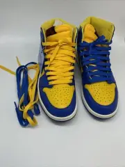 WMNS Air Jordan 1 Retro High OG "REVERSE LANEY" Blue & Yellow Sz 9.5