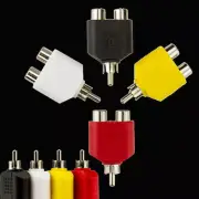 4x RCA Y Splitter AV Audio Video Plug Converter 1-Male to 2-Female Cable Adapter