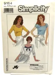 Simplicity Jiffy Overlook/Serger Pattern #9164 Tops - (Sizes PT - LG)