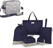 [COLORFUL CANDY STYLE] LAURA ASHLEY NU501100 School Entrance School Entrance 6-Piece Set, Lesson Bag, Shoe Case, Drawstring Bag, Gymnastics Clothing Bag, Lunch Bag, Cup Bag, Small Items, Kindergarten