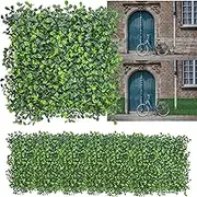 DOPGIB Artificial Grass Wall Backdrop,10"x 10"(26P) Boxwood Faux Green Wall Panels for Interior Wall, Greenery Wall,Garden and Indoor Outdoor Plant Wall Decor