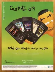 2007 Sony Ericsson W580 Walkman Print Ad/Poster Sims 2 Ms Pac-Man Video Game Art