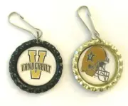 Handmade Vanderbilt Commodores inspired Zipper Pull Set of 2
