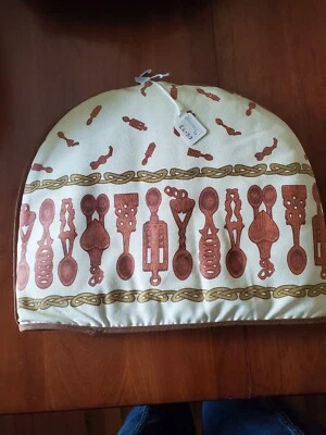 WELSH LOVE SPOONS Tea Cosy For 6- 10 Cup Teapot Purchased In Wales 2 Parts
