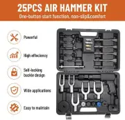 25Pcs Pneumatic Hammer Tool, Shovel Heads, Ball Joint Separator 2100BPM & 90 PSI