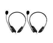 2PK Sansai Stereo Headset/Headphones w/ Microphone for Computer PC Skype/Gaming