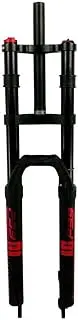 Downhill Mountain Bike Suspension Fork 26 27.5 29 Inch Travel 160mm Mountain Bike Air Fork Double Shoulder Front Fork 1-1/8 Straight Tube with Lockout (Color : Red, Size : 29inch)
