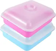 CANIGHT 2 Sets Sprouting Trays with Lids Durable Garden Growing Plates for Vegetable Germination Plant Growth Cases for Indoor Use